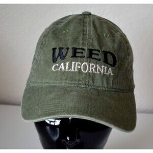 Weed California Embroidered Cap Hat Green Cotton Otto Brand Adjustable OSFM